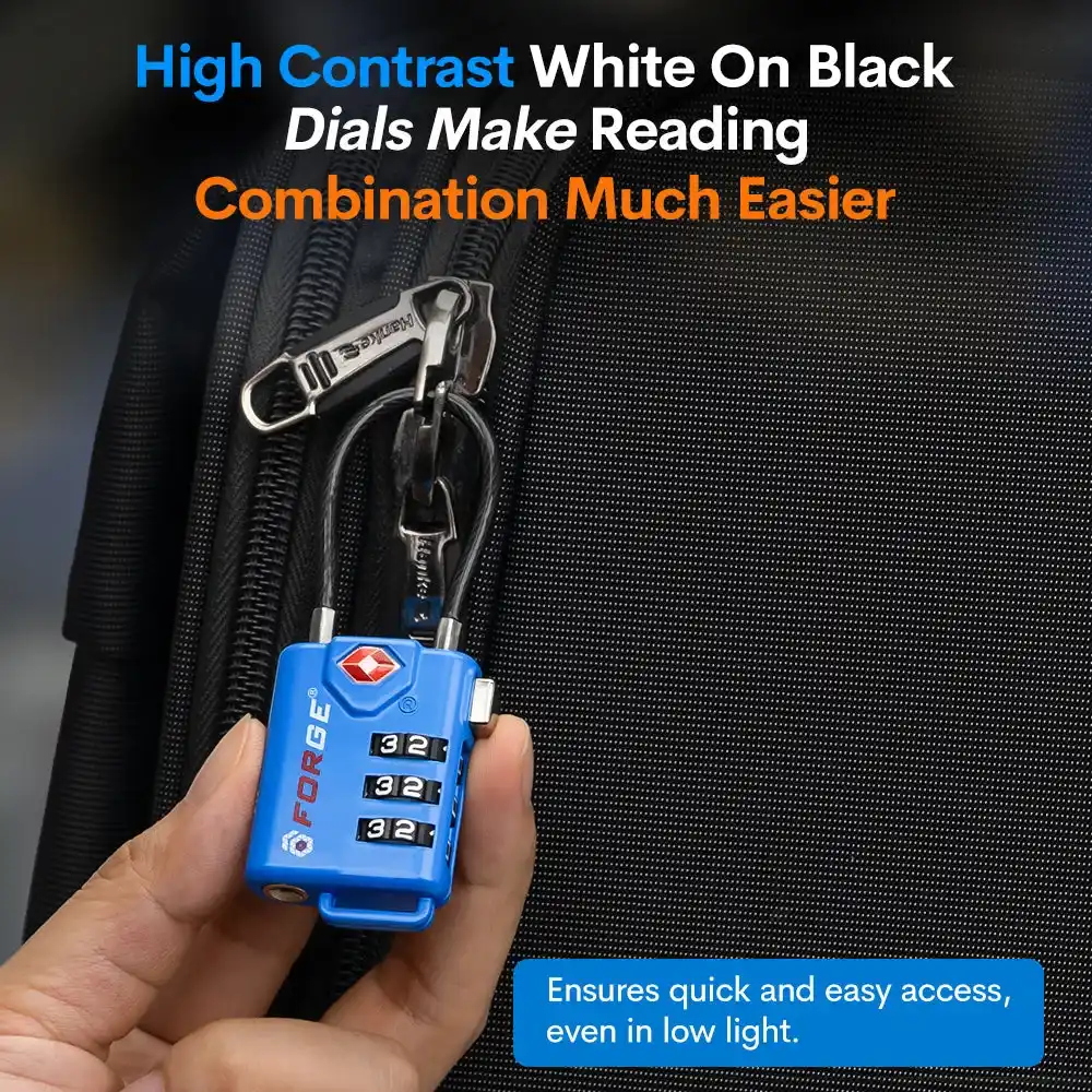 Bluefly cable TSA luggage lock image 2