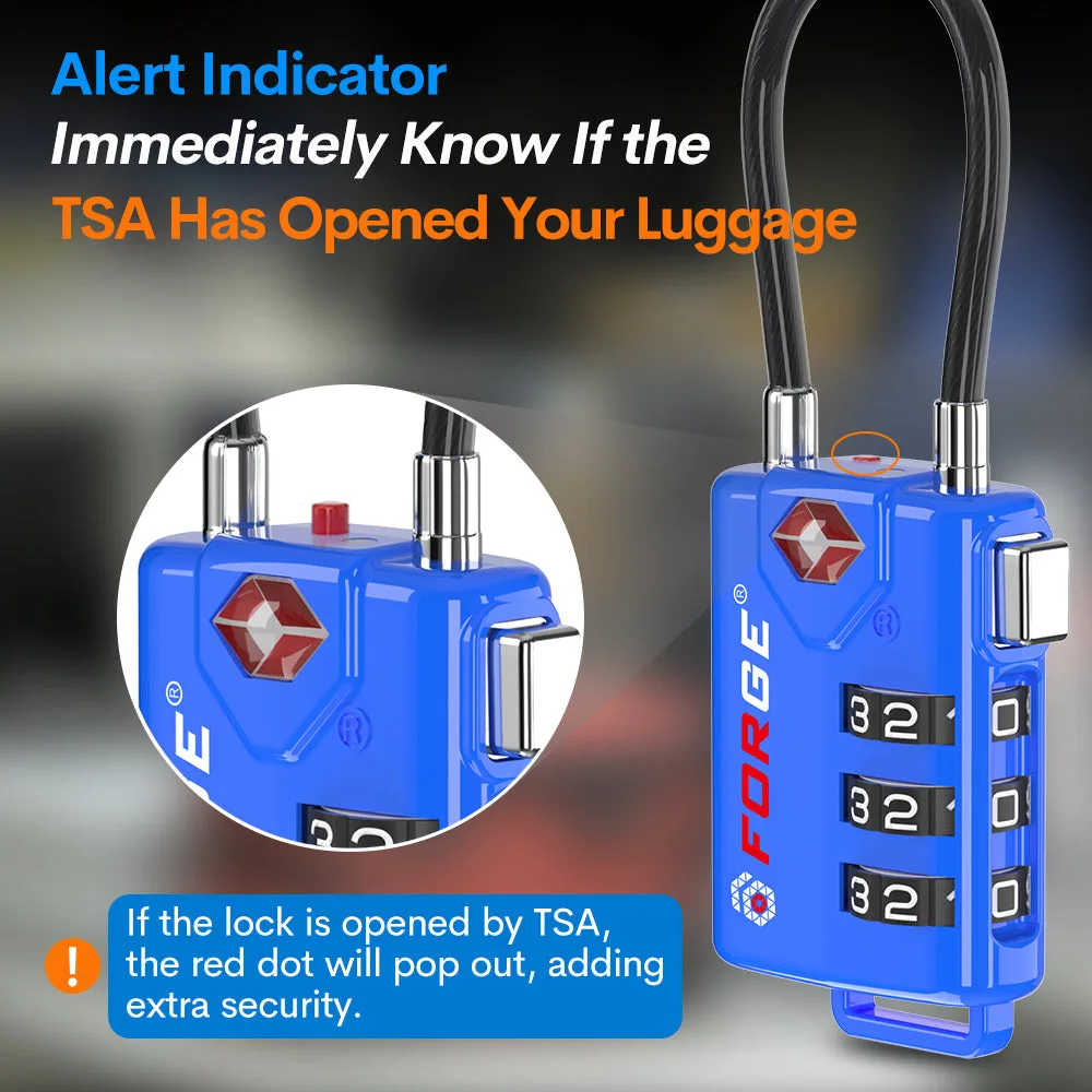 Bluefly cable TSA luggage lock image 3