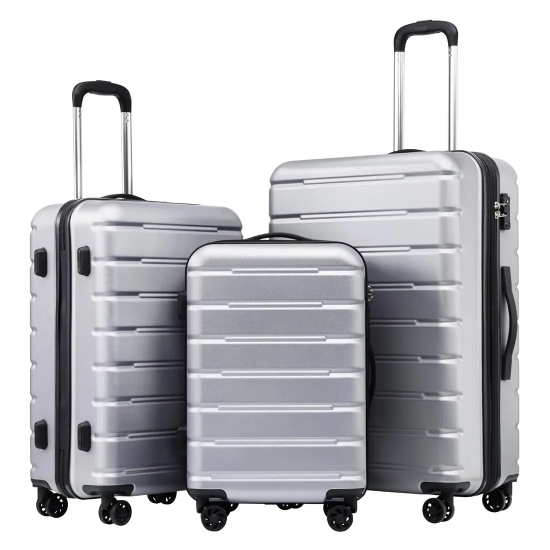 Coolife expandable hardside spinner luggage