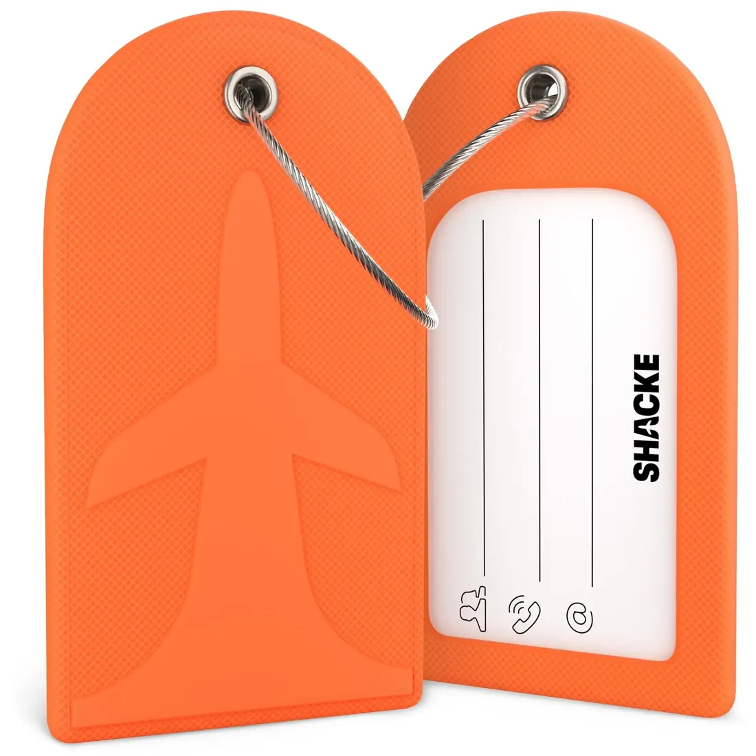 Shacke leather luggage tag